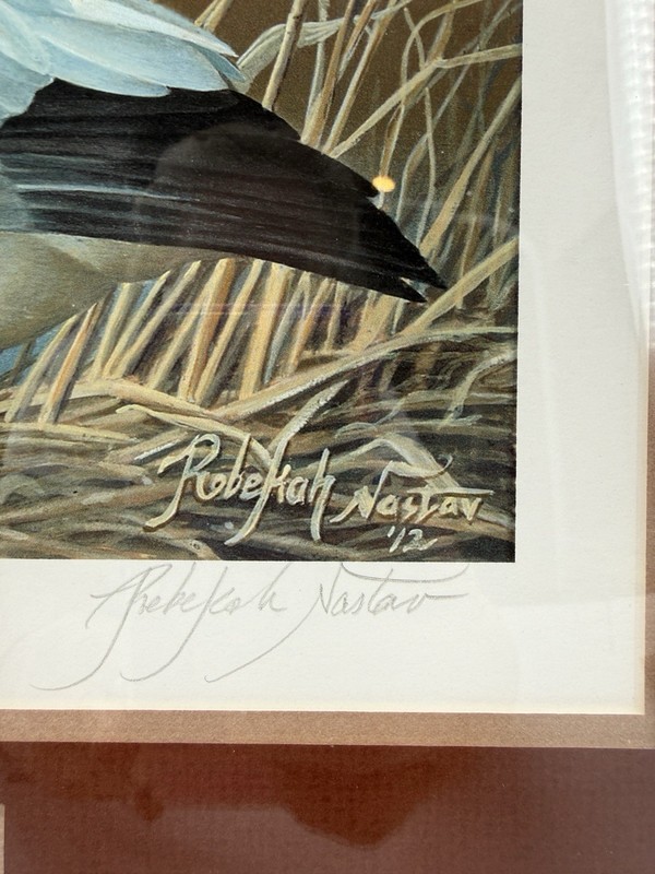 Snow Goose 2013 Print & Stamp set by Rekekah Knight #40/50ce Ducks Unlimited COA gallery