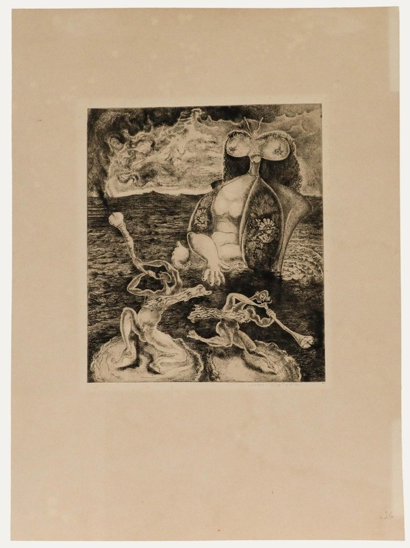 Willem Retera (1890-1955) - Mid 20th Century Etching, The Birth of Venus