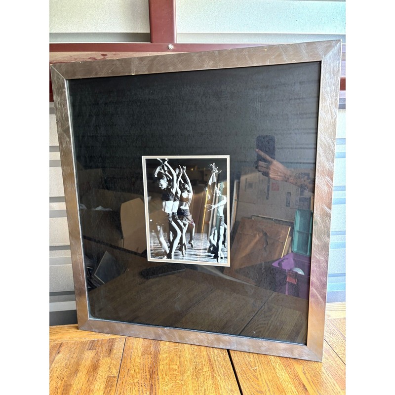 Framed Black White Dance Performance Photograph Silver Frame 25×23