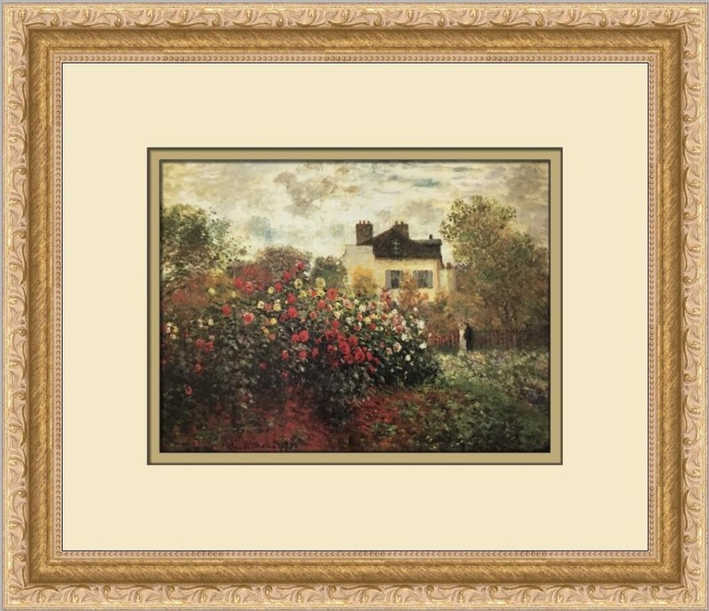 Claude Monet Monet’s Garden at Argenteuil Custom Framed Print