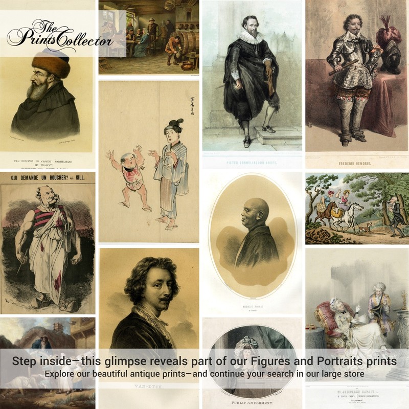 Antique Religious Print-Christ carrying a cross-Monogrammist F. g., -Walter-1830 gallery