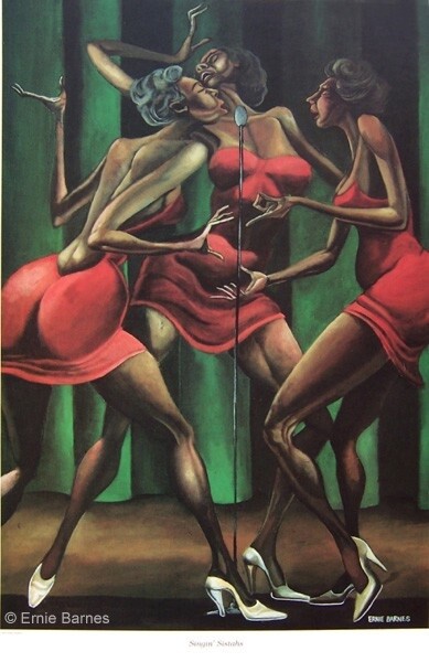 "Singin' Sistahs" by Ernie Barnes /Closed Edition 17x23