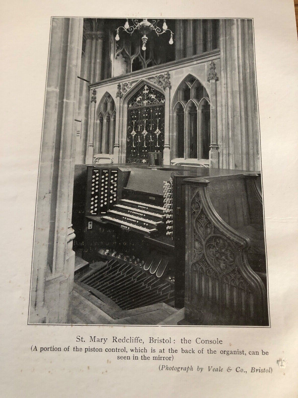 1935 print - st marys redcliffe bristol : the console gallery