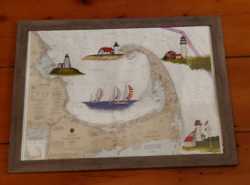 Lighthouses Cape Cod Bay Signed Numbered Print Soundings In Feet ROGER TIRRELL gallery