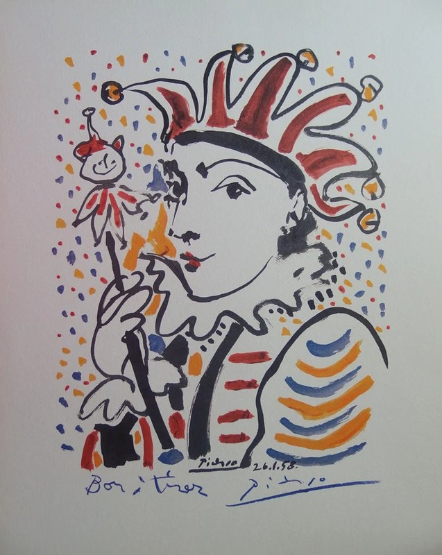 Pablo PICASSO: Carnival, The Fool – Signed Lithograph