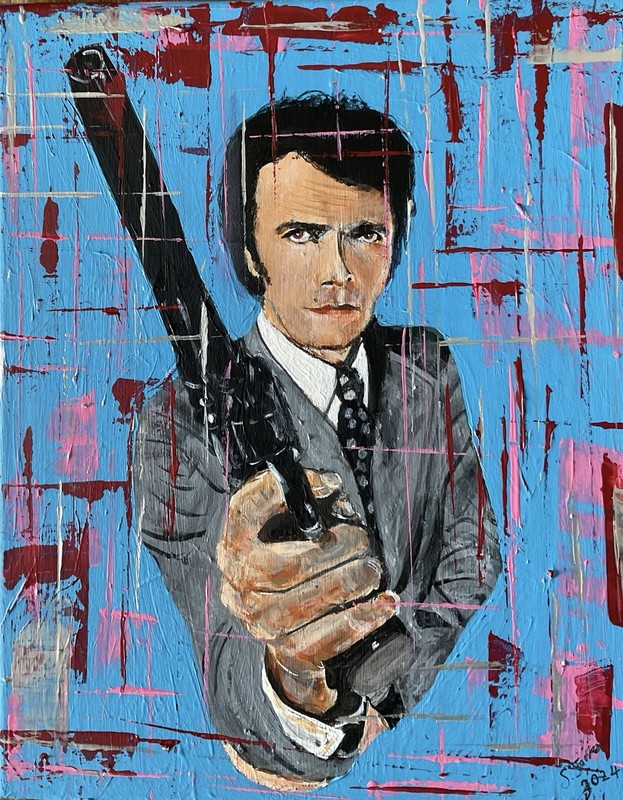 Clint Eastwood Dirty Harry painting print