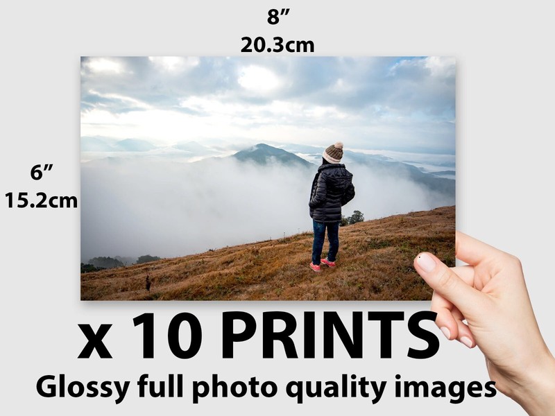 10 images photo printing service prints 6″x8″ – 15.2cm x 20.3cm photo lab