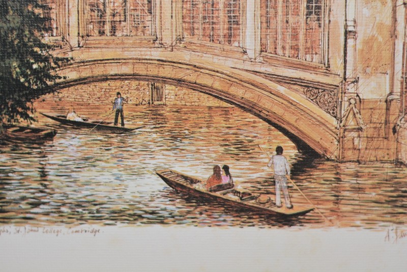 The "Bridge of Sighs" at St. John's College in Cambridge Print (10 1/4 x 8 1/2) gallery
