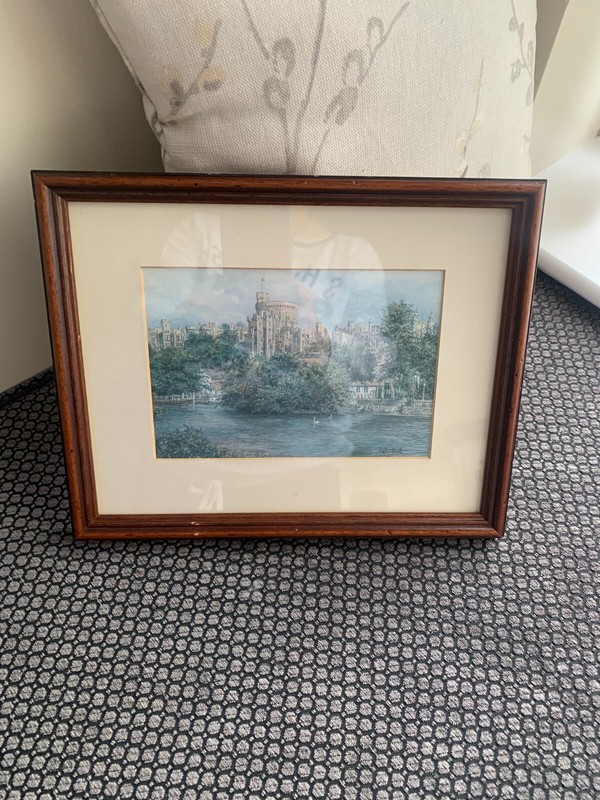 PAT BELL FRAMED PRINT WINDSOR CASTLE SIGNED