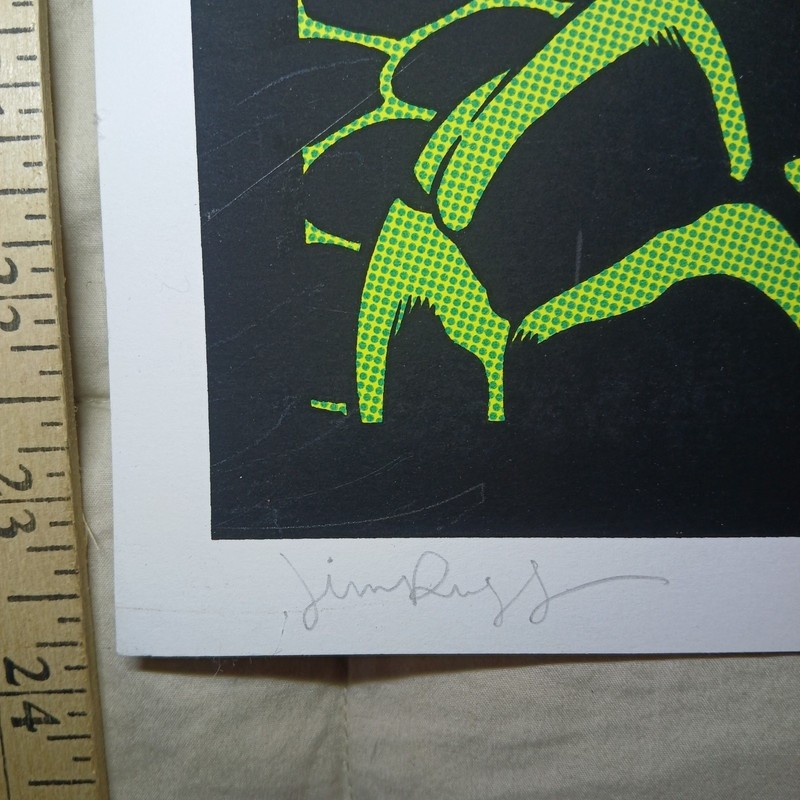 Silkscreen Art Print 18x24 LE #/25 Of 70 Rare JIM RUGG 2014 DRAGON KILLER UV gallery