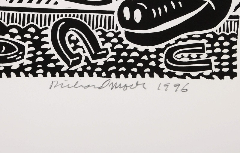Richard Mock, Democrats, Linocut on BFK Rives, signed, titled, dated and numbere gallery