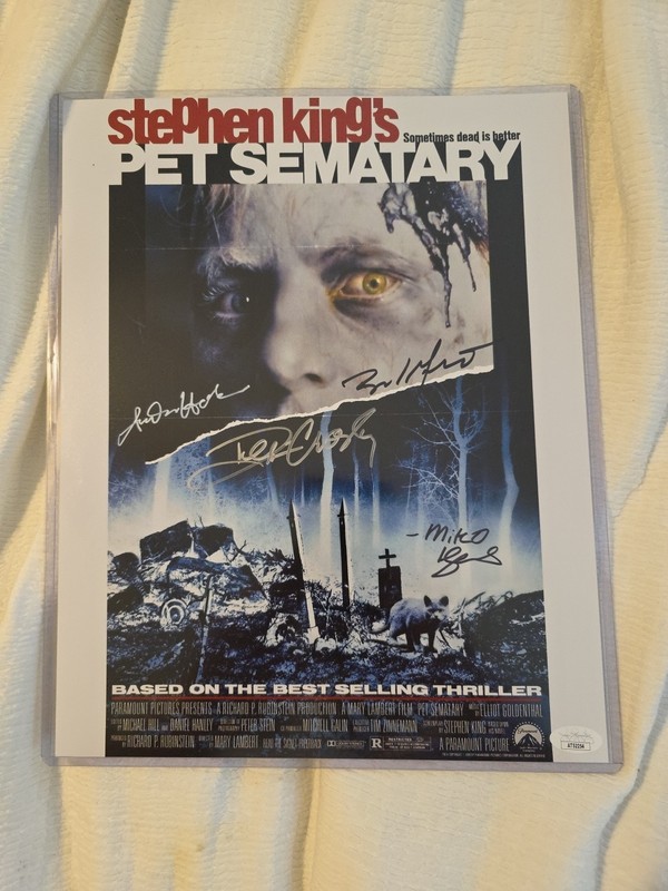 Stephen King Pet Sematary 11×14 Mini-Poster Signed x4 JSA
