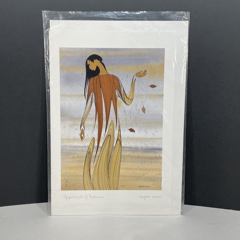 Approach of Autumn Art Card 6×9 by Ioyan Mani Manitoba Sioux Artist Maxine Noel