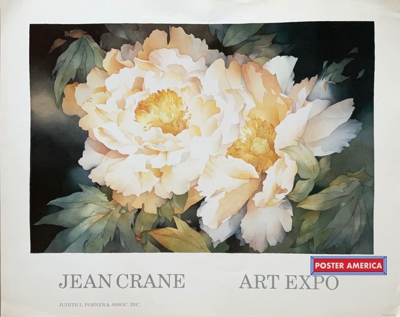 Jean Crane Art Expo Flower Art Vintage 1984 Print 24 x 30