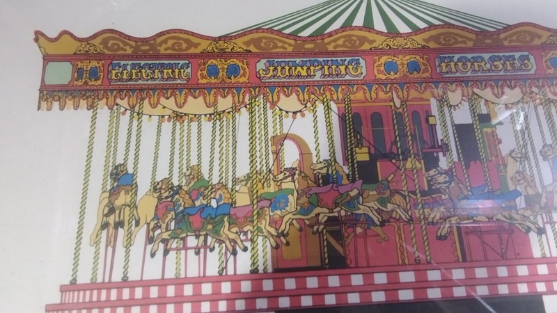 Mr. Billy Ashley's Three-abreast "Galloping Horses" Framed Letterpass Picture! gallery