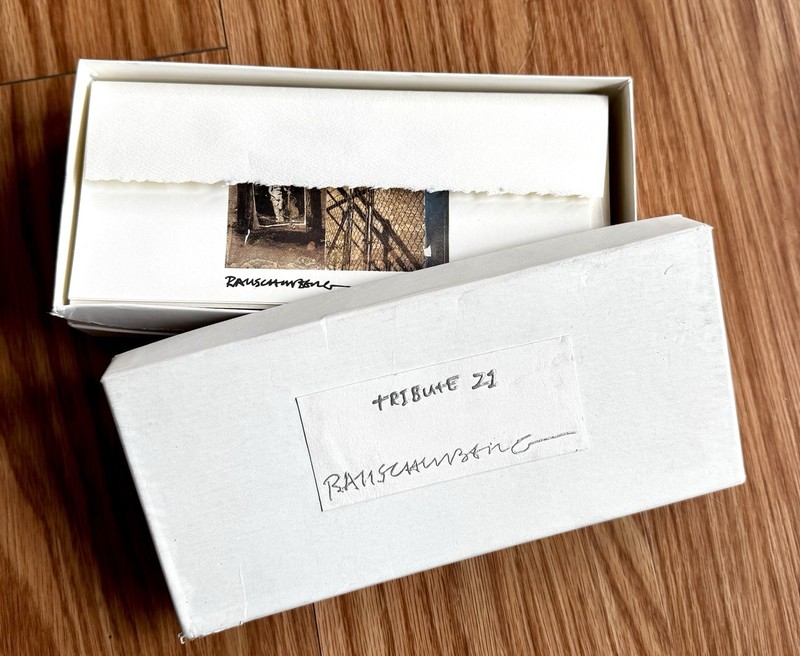 RARE – Robert Rauschenberg “Tribute 21” Box Greeting Card Set – 1994 – 22 Cards