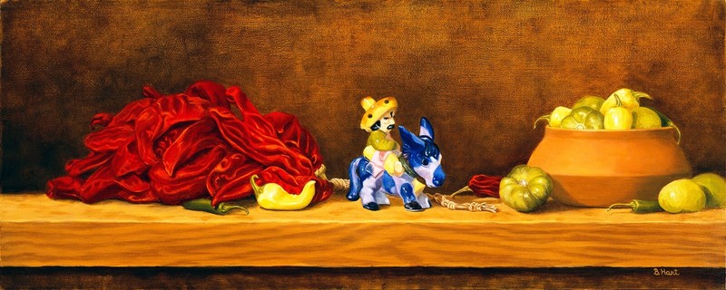 Burrito Bonito -Southwestern Print On Paper, Mexican Food Art-Chili Painting