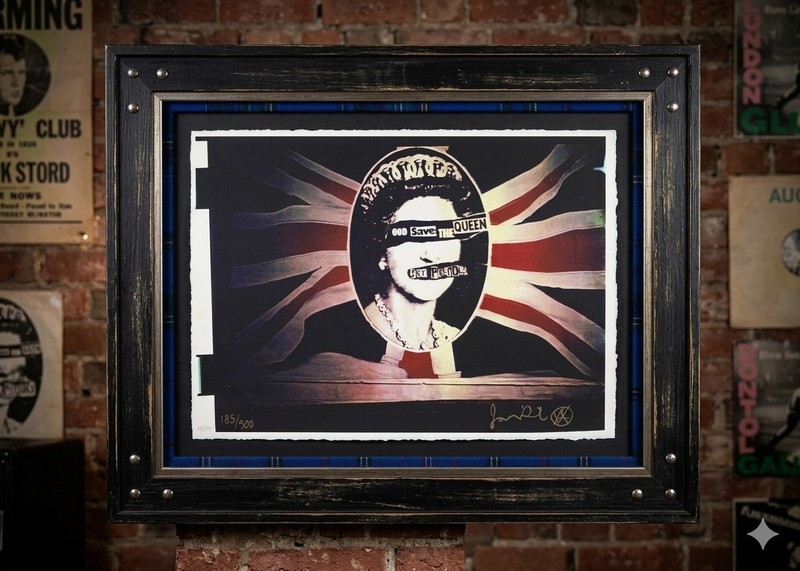 JAMIE REID Signed Sex Pistols Print – God Save The Queen – Ltd Ed #185/300