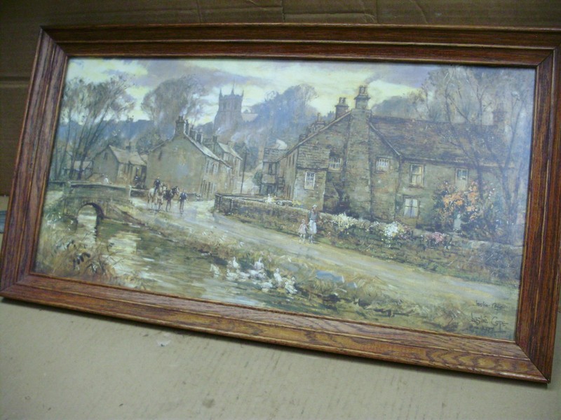 Leslie Cope Framed Print Under Glass, Frame Is 26-1/2″ Wide x 14-1/2″ High