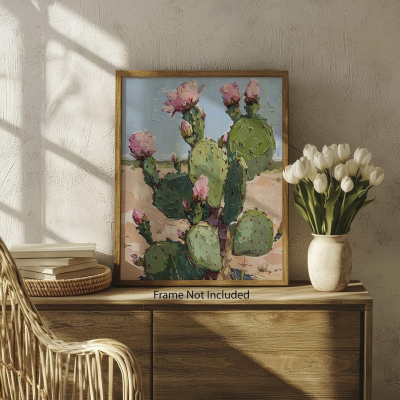 Botanical Desert Cactus Bloom Cactus Flower 8x10 Floral Print Wall Art Poster gallery