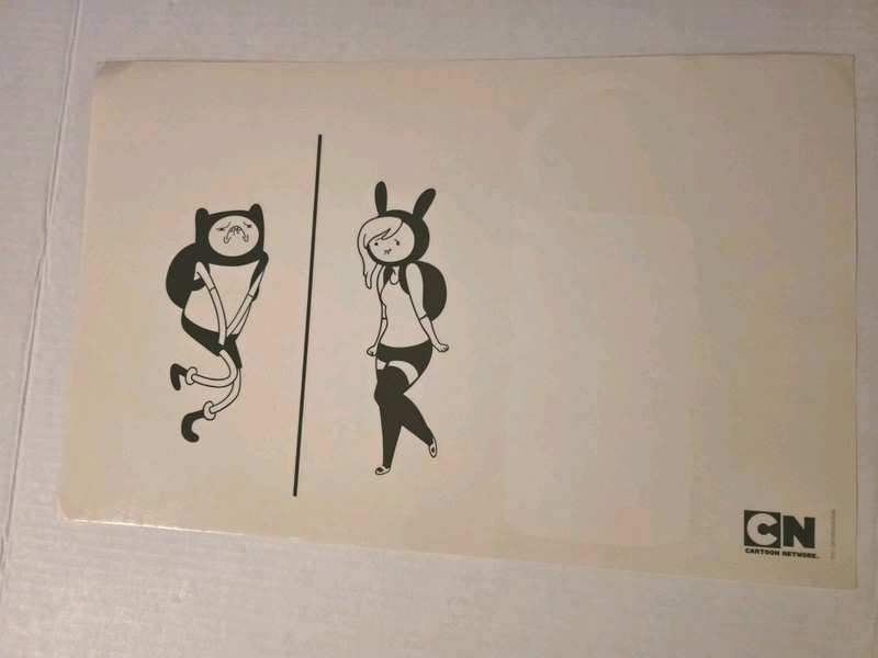 Cartoon Network Cartoon Adventure Time Decals Doorhanger missing, Unframed