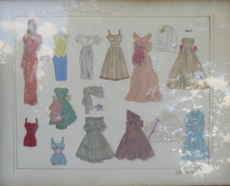 Vintage Pop Art Paper Dolls In Ornate Glass Wooden Frame 15" x 12" gallery