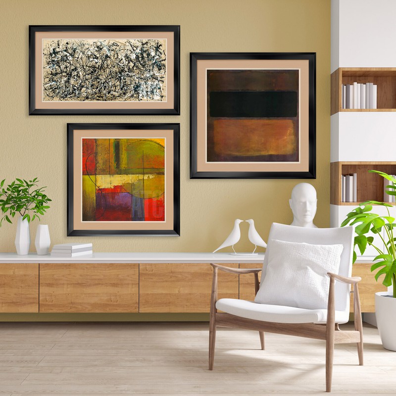 40W"x32H": REFRACTION by ELBA ALVAREZ - DOUBLE MATTE, GLASS and FRAME gallery