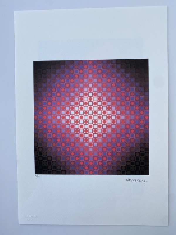 Viktor Vasarely «Boglar» lithography, certificate, ,signed, 35×50 cm