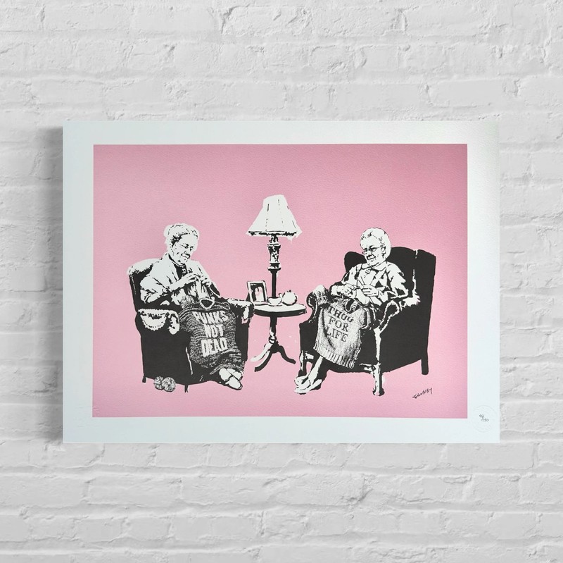 Banksy Grannies Lithograph on Arches 300gsm 16.5x23in (42x59 cm)