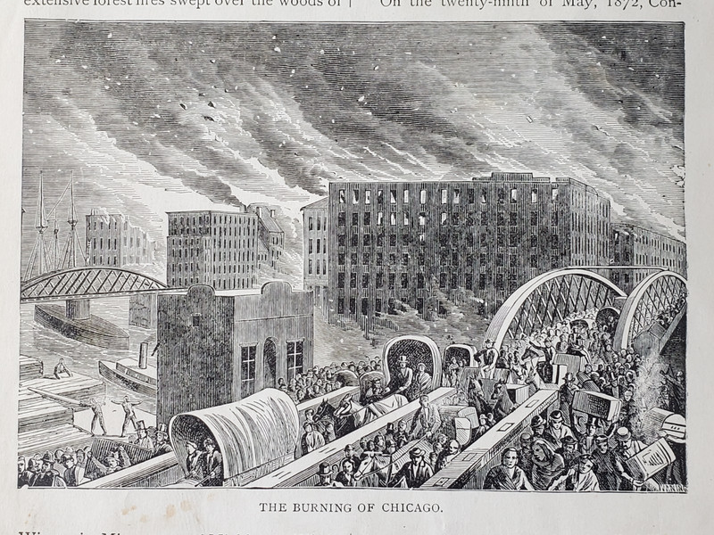 1896Illustrated «The Burning of Chicago» The Queen of Republics History of US