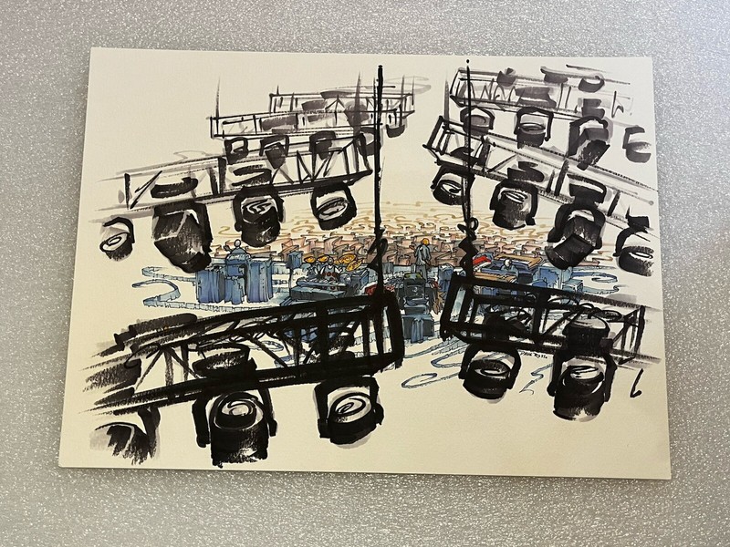 Phish Backseat Back Stage View Original Art Pen & Marker Dave Russo Summer Tour