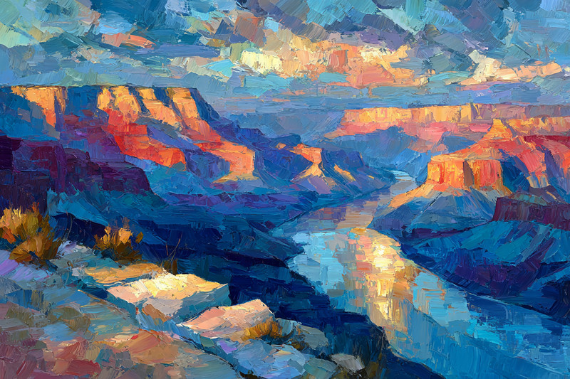 Grand Canyon United States 36×24 Giclée Art Print Ltd 1/25 Signed COA Rombley H2