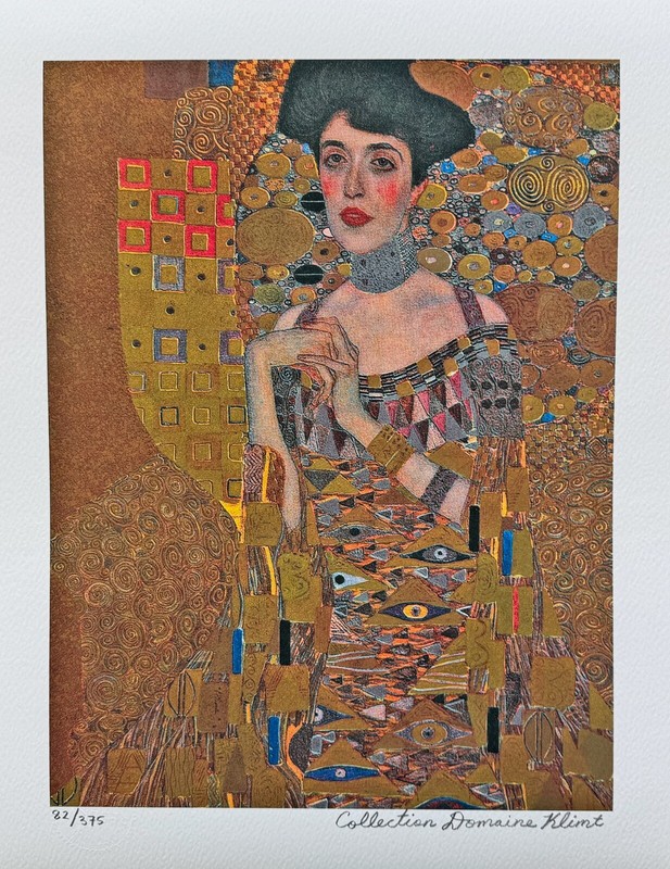 Gustav Klimt PORTRAIT OF ADELE Facsimile Signed Limited Edition Giclee 16" x 12" gallery