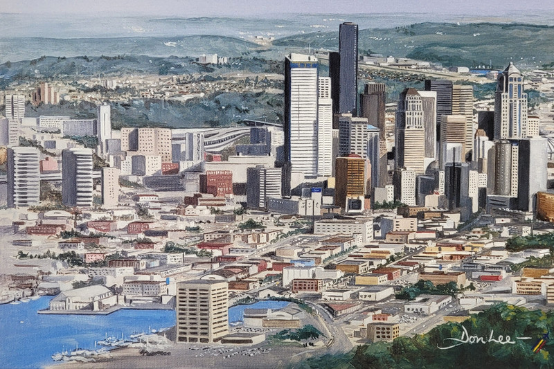 Vintage Blue Angels US Navy Aviation Art by Don Lee Seattle Seafair Puget Sound gallery
