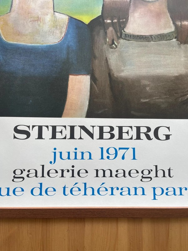 Original Lithograph Exhibition Poster Saul Steinberg Galerie Maeght 1953 Mourlot gallery