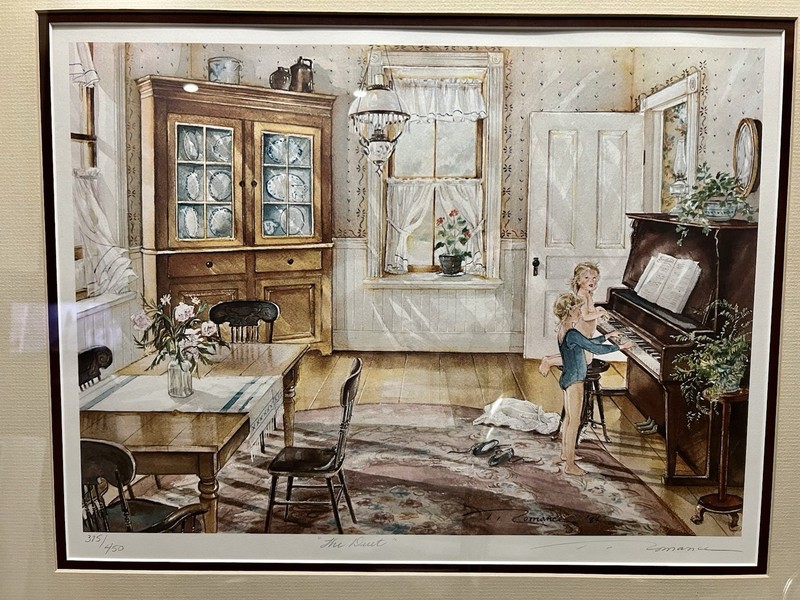 Trisha Romance The Duet Hand Signed & Numbered COA Vintage 1984 Framed 25×21″