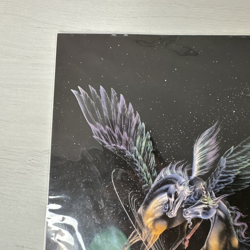 PEGASUS & UNICORN ART by Sue Dawe 1987 PRINT SEALED 8" X 10” Vintage Art Work gallery