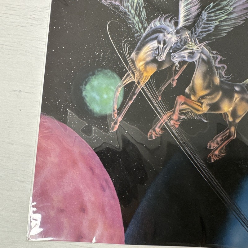 PEGASUS & UNICORN ART by Sue Dawe 1987 PRINT SEALED 8" X 10” Vintage Art Work gallery