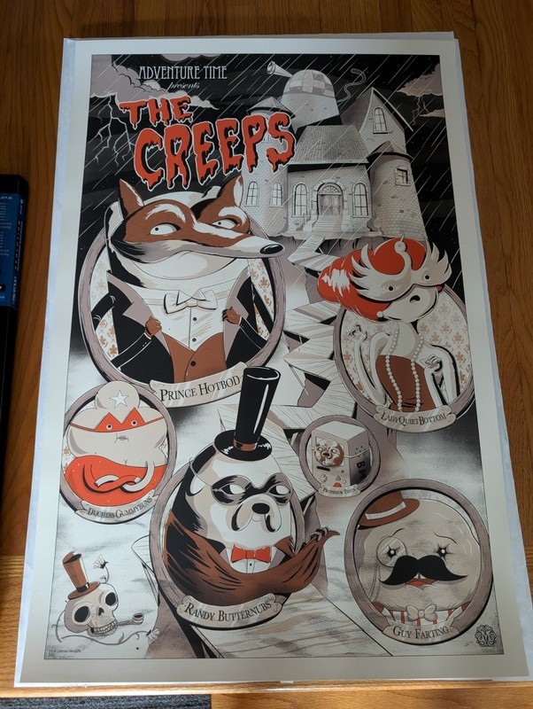 JJ Harrison The Creeps Adventure Time Screenprint