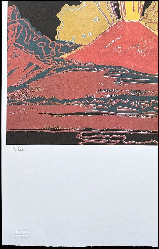ANDY WARHOL - Vesuvius - signed, numebered edition 57/100, 38 x 56 cm gallery