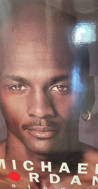 MICHAEL JORDAN AIR JORDAN DISPLAY COLOGNE TWO SIDE PROMOTIONAL AD 1996 BIG gallery