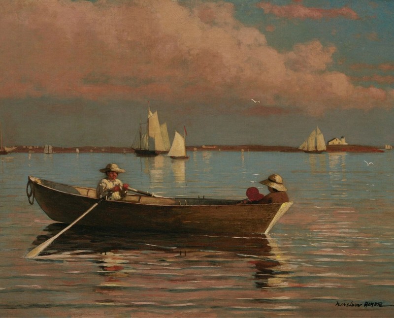Gloucester Harbor by Winslow Homer • 1873 vintage painting wall Art Home Decor gallery
