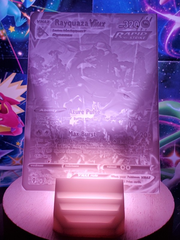 3d Printed Lithophane Pokemon Evolving Skies Alternate Art- See Pics for Options gallery
