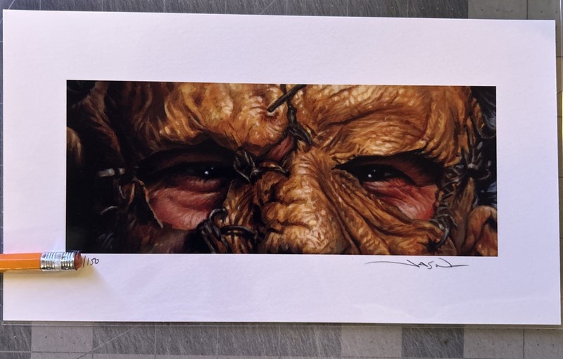 Jason Edmiston Art Print Texas Chainsaw Leatherface Eyes W/ Out Face Print /150