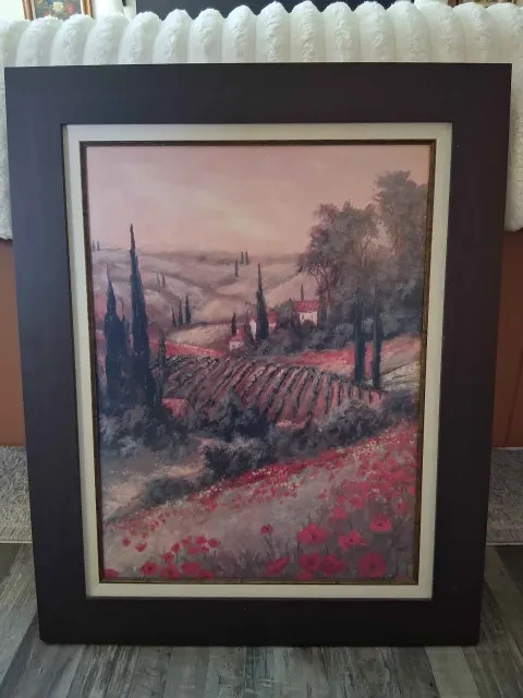 Toscano Valley II By Art Fronckowiak Tuscan Landscape European Framed Wall Art