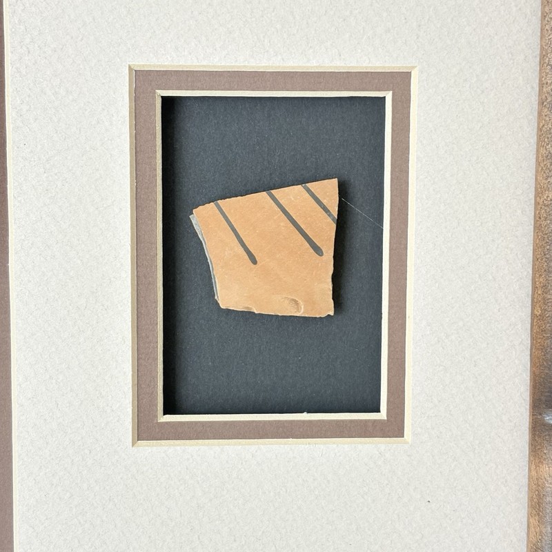 Ginny Hogan Deckle Series Matted Framed Print Petroglyphs & Pottery Shard 19.5” gallery