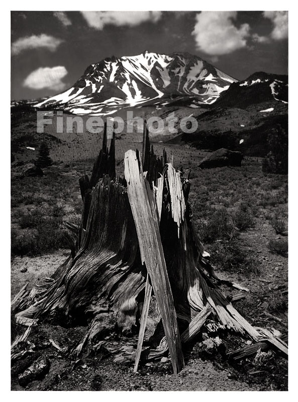 1949 Original ANSEL ADAMS Mount Lassen Volcanic Park KROMEKOTE Photo Engraving