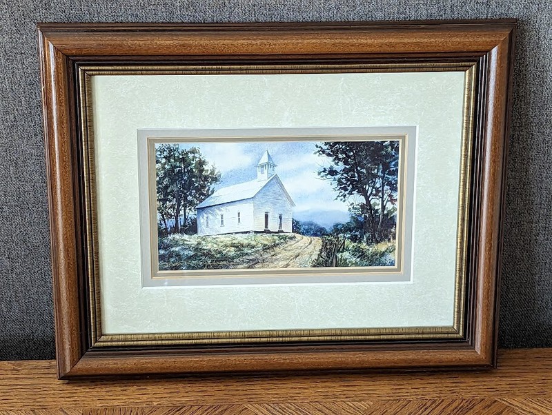Don Ringstrom Great Smoky Mountains «Methodist Church» Framed Print Signed
