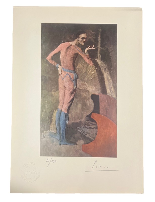 Pablo Picasso “The Actor” Hand Signed Limited Edition Print 73/150 COA