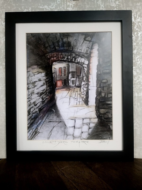 Charcoal Drawing Framed Signed Picture 35cm × 35cm